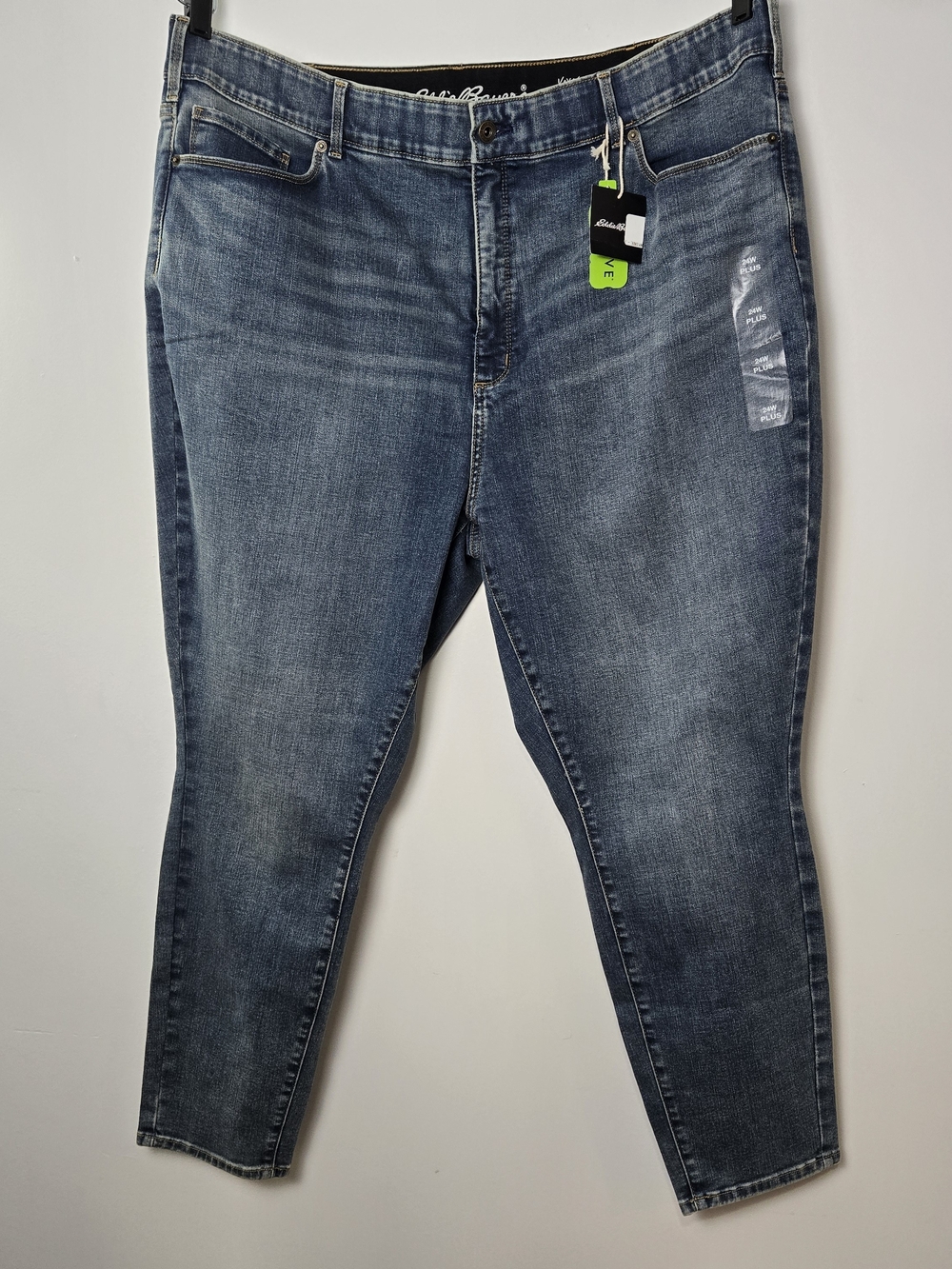 Eddie Bauer Women's Voyager High Rise Skinny Jeans in Faded Blue Wash